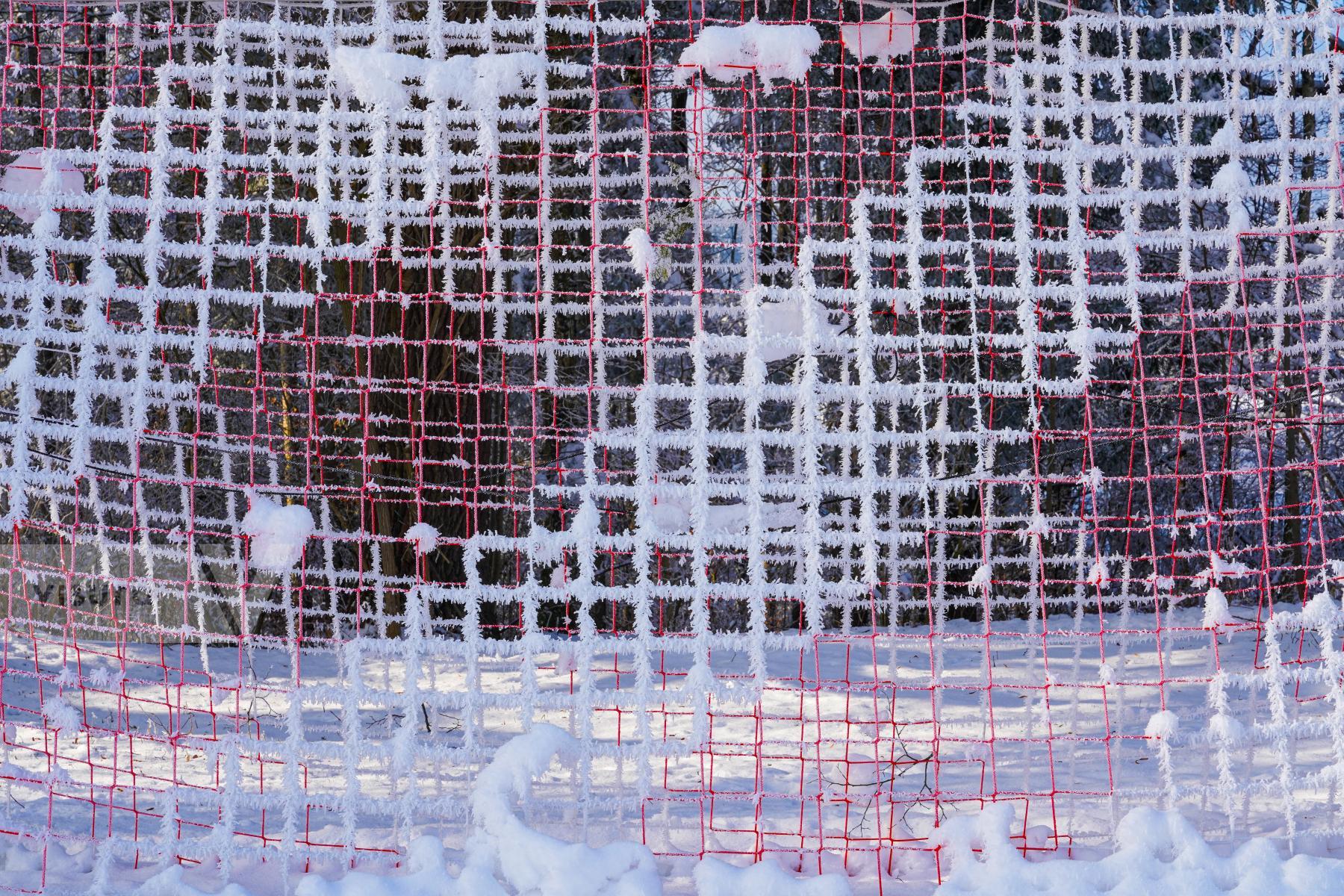 Purchase Soccer Goal Net: A Symphony in Snow and Mesh by Michael Nguyen