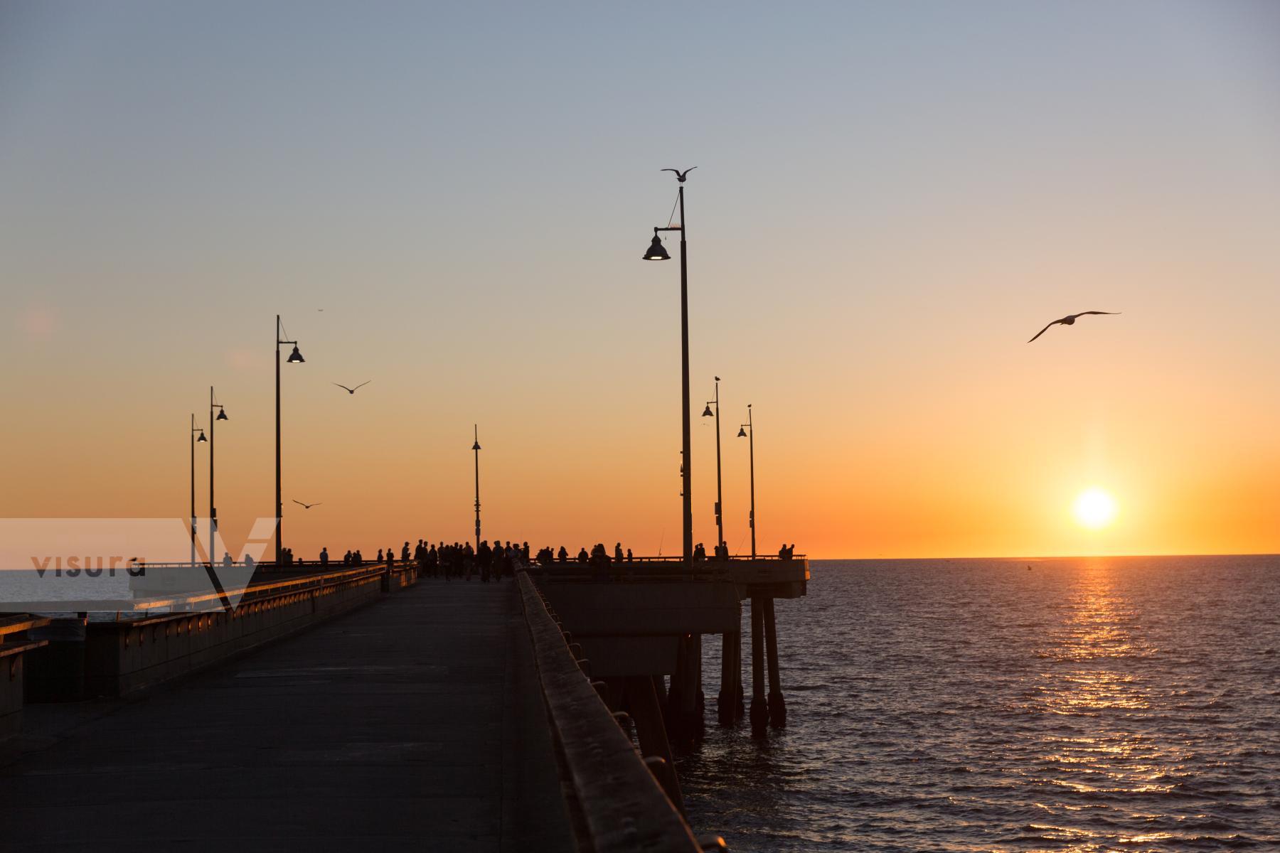 Purchase Pier at Sunset by Molly Peters