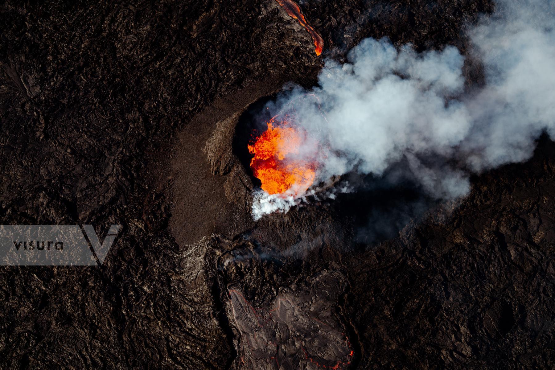 Purchase Sýlingarfell volcanic eruption in Iceland by David Degner