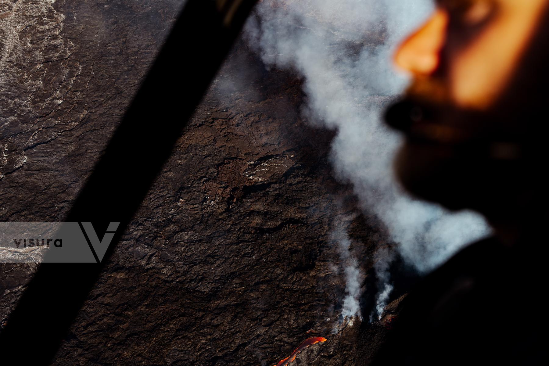 Purchase Sýlingarfell volcanic eruption in Iceland by David Degner