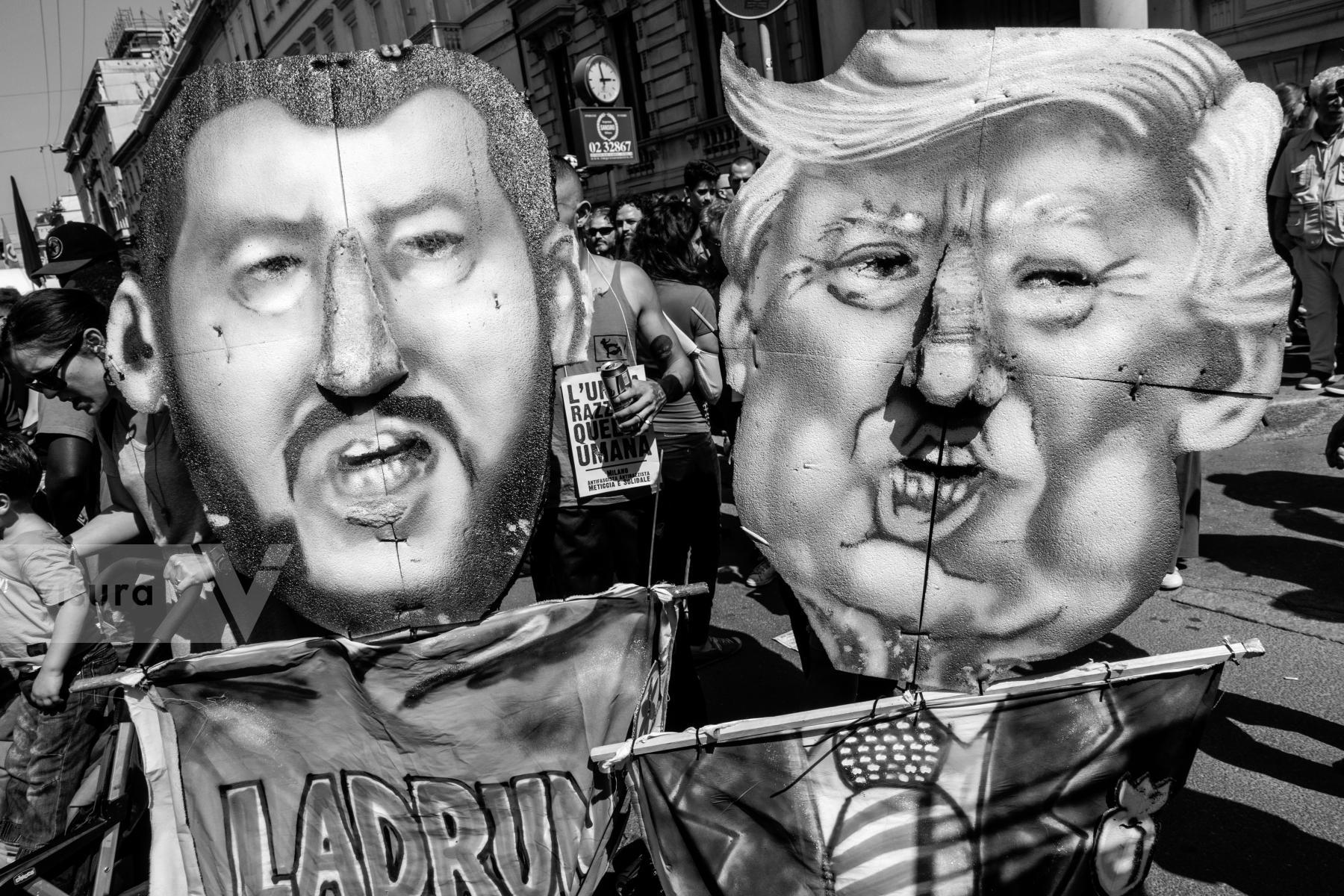 Purchase Huge masks of Salvini & Trump by Laura Larmo