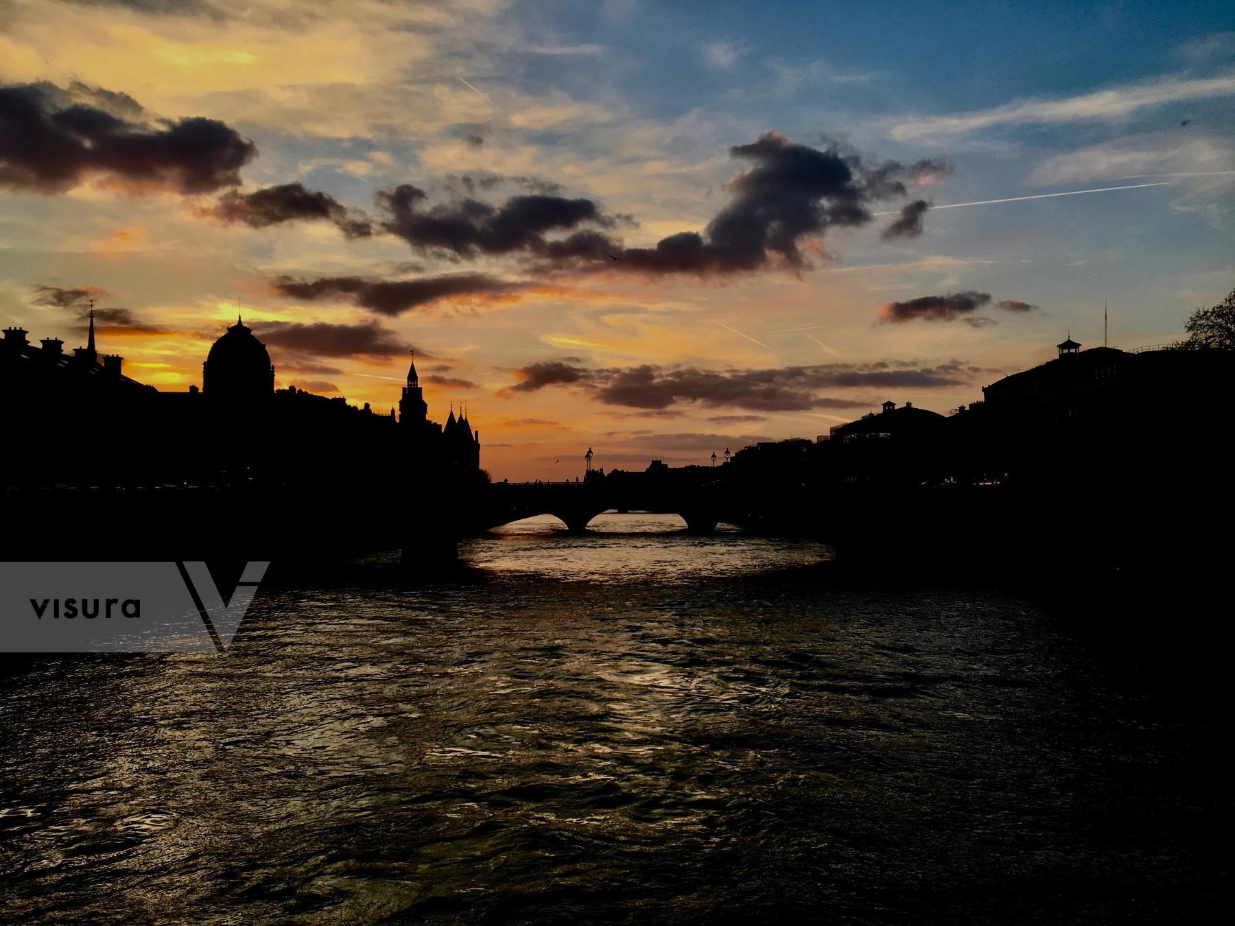 Purchase Sunset On The Seine by James Reade Venable