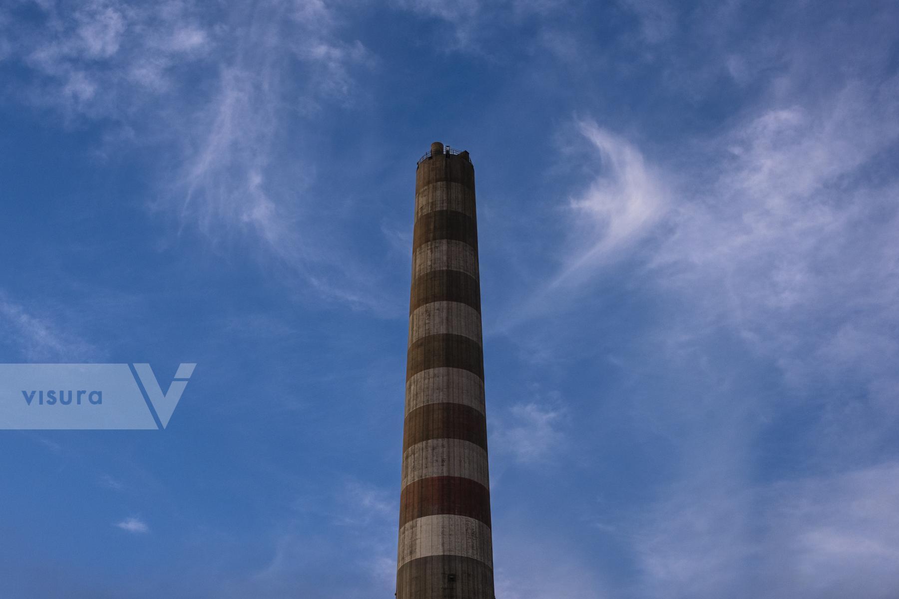 Purchase The refinery's chimney is inactive due to the high level of environmental pollution.  by cristobal Venegas