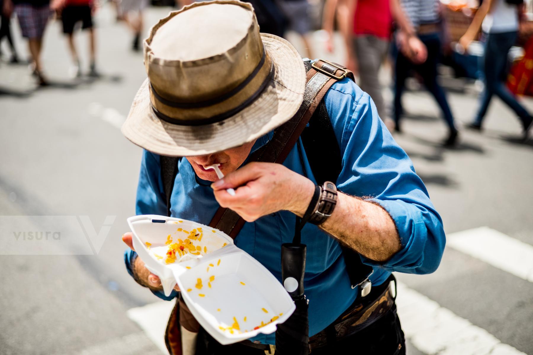 Purchase Public Display of Eating 180520743 by Kenneth Nelson