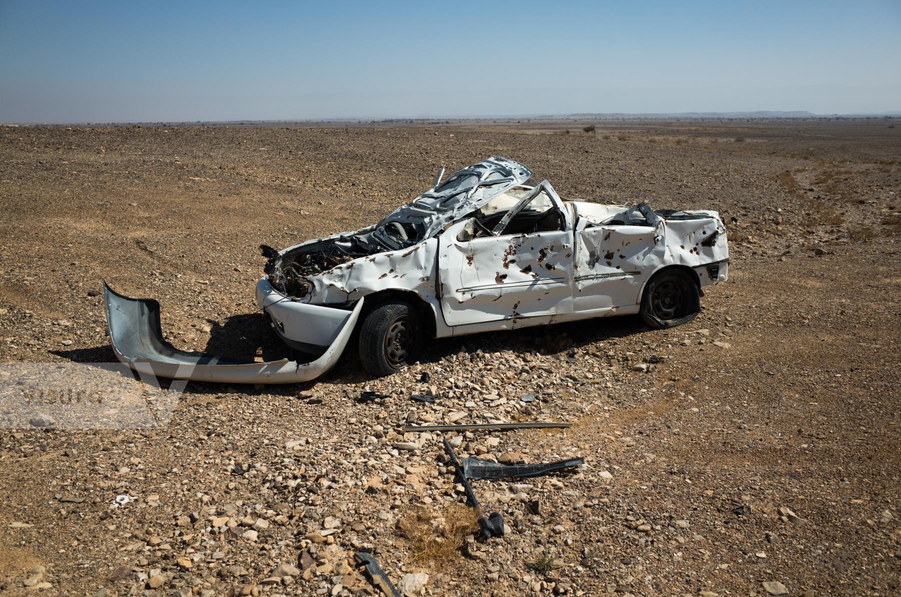 Purchase Remains of car in the southern desert, Israel by Victor Bezrukov