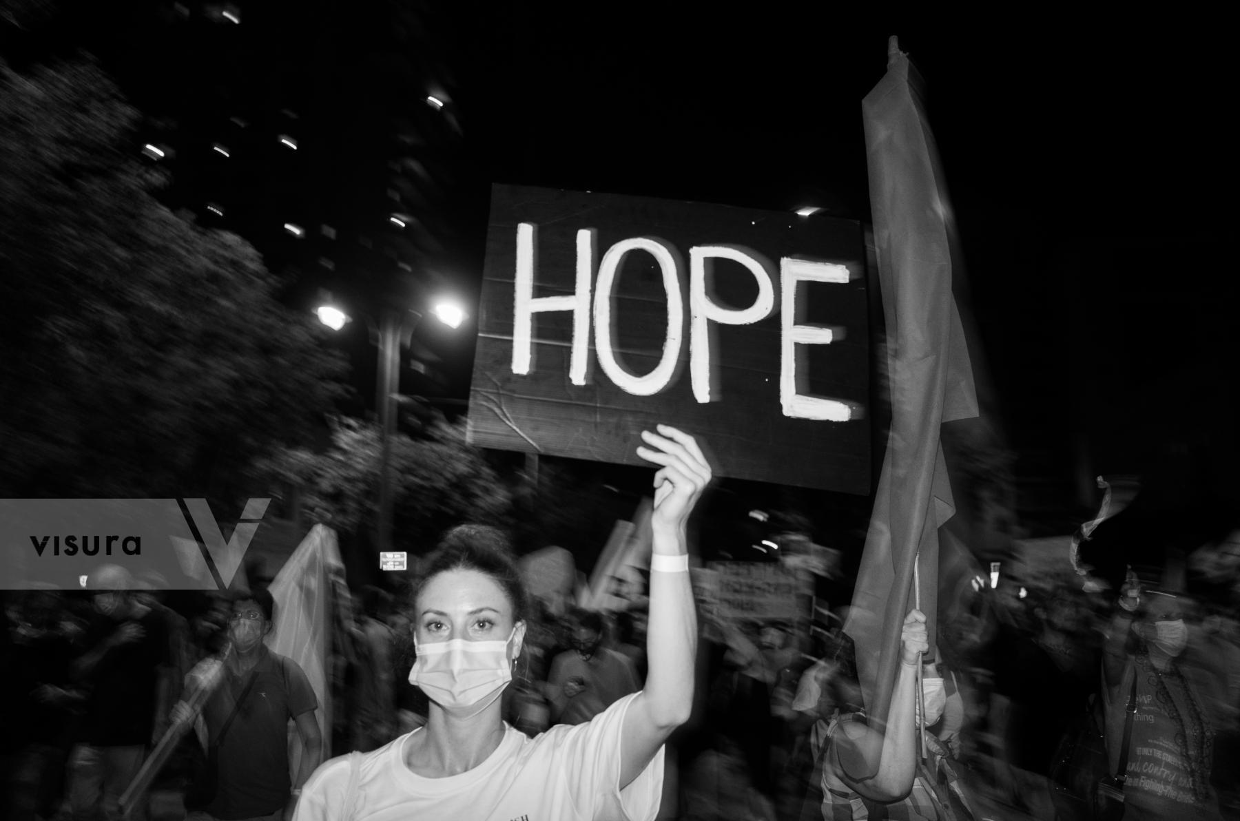 Purchase HOPE - Anti BIBI Balfour protest, Jerusalem by Victor Bezrukov