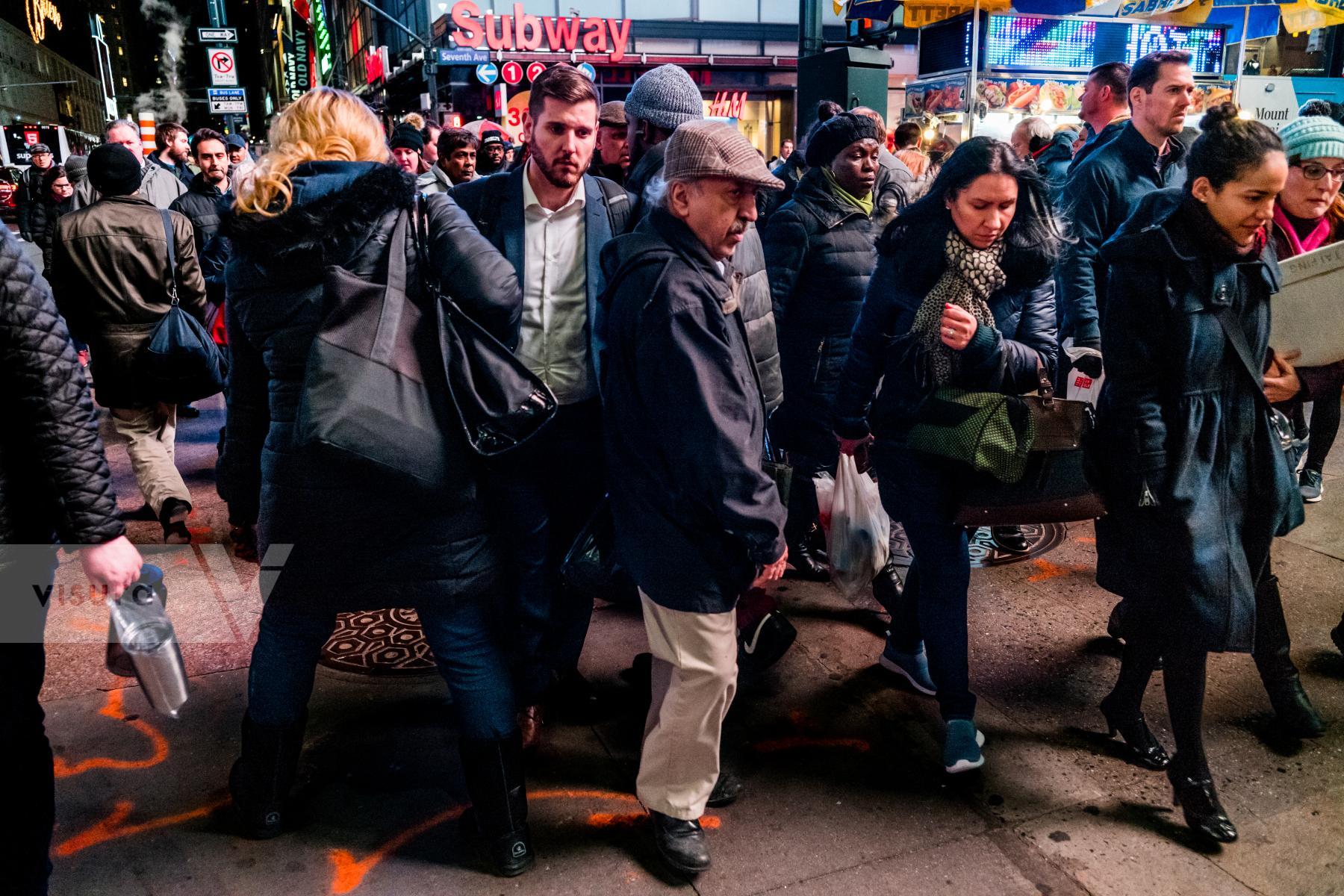 Purchase Rush Hour/Pedestrian Traffic 181206055 by Kenneth Nelson
