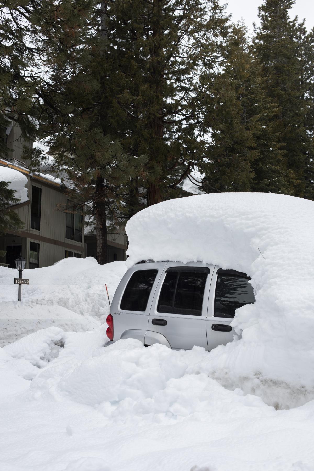 Purchase Car Covered in Snow in Lake Tahoe Region by Katie Linsky Shaw