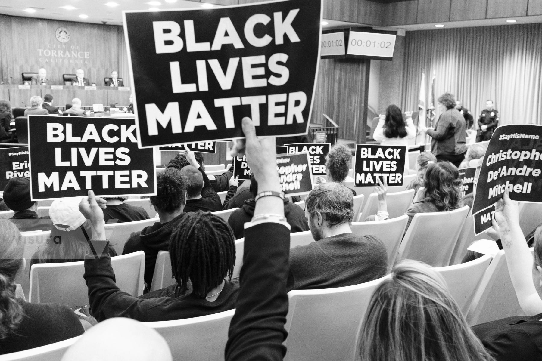 Purchase BLM at Torrance City Council for Christopher De'Andre Mitchell, 2019 by J. Matt