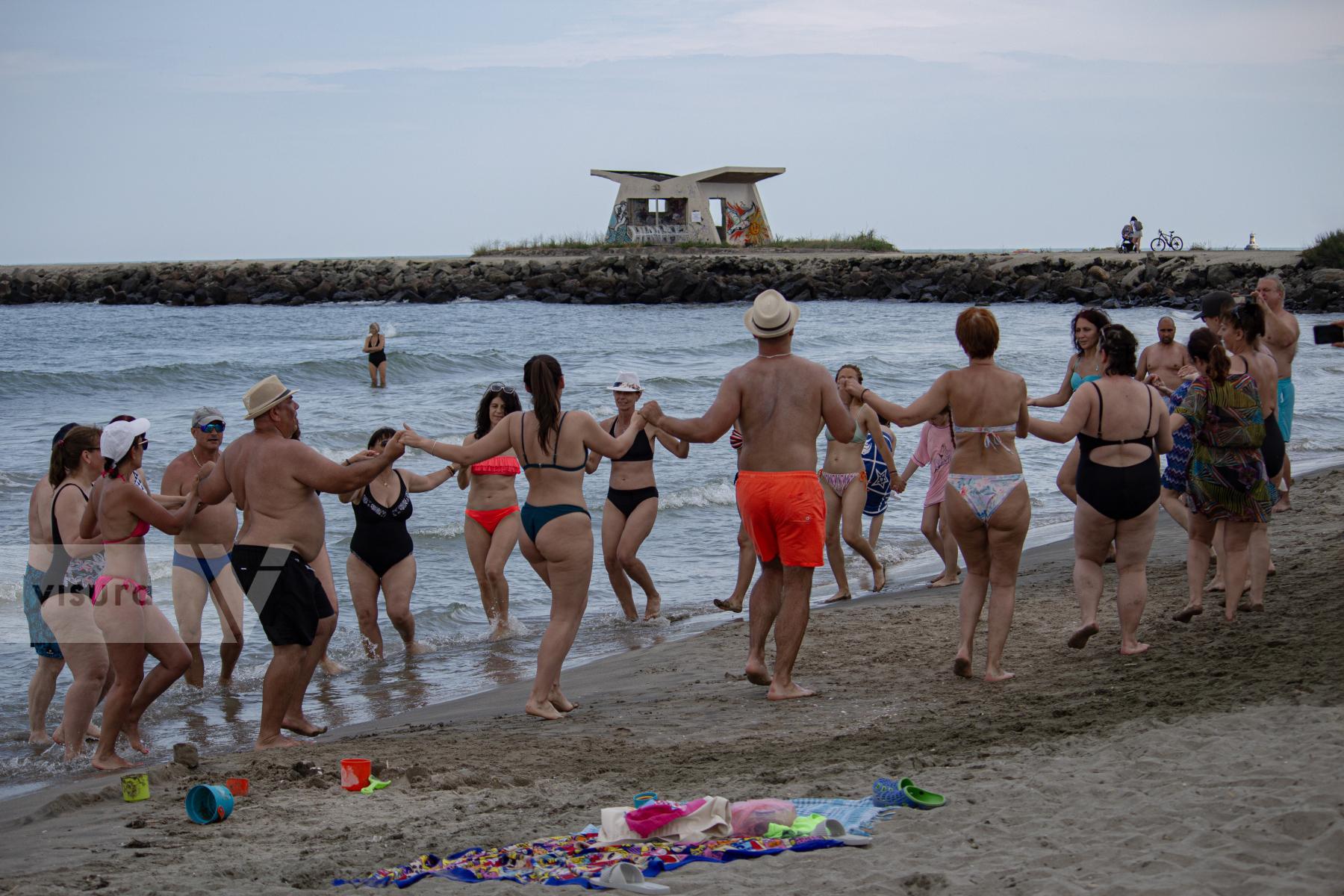 Purchase Bulgarian National Dance on the Beach, June 2023 by Bissera Videnova
