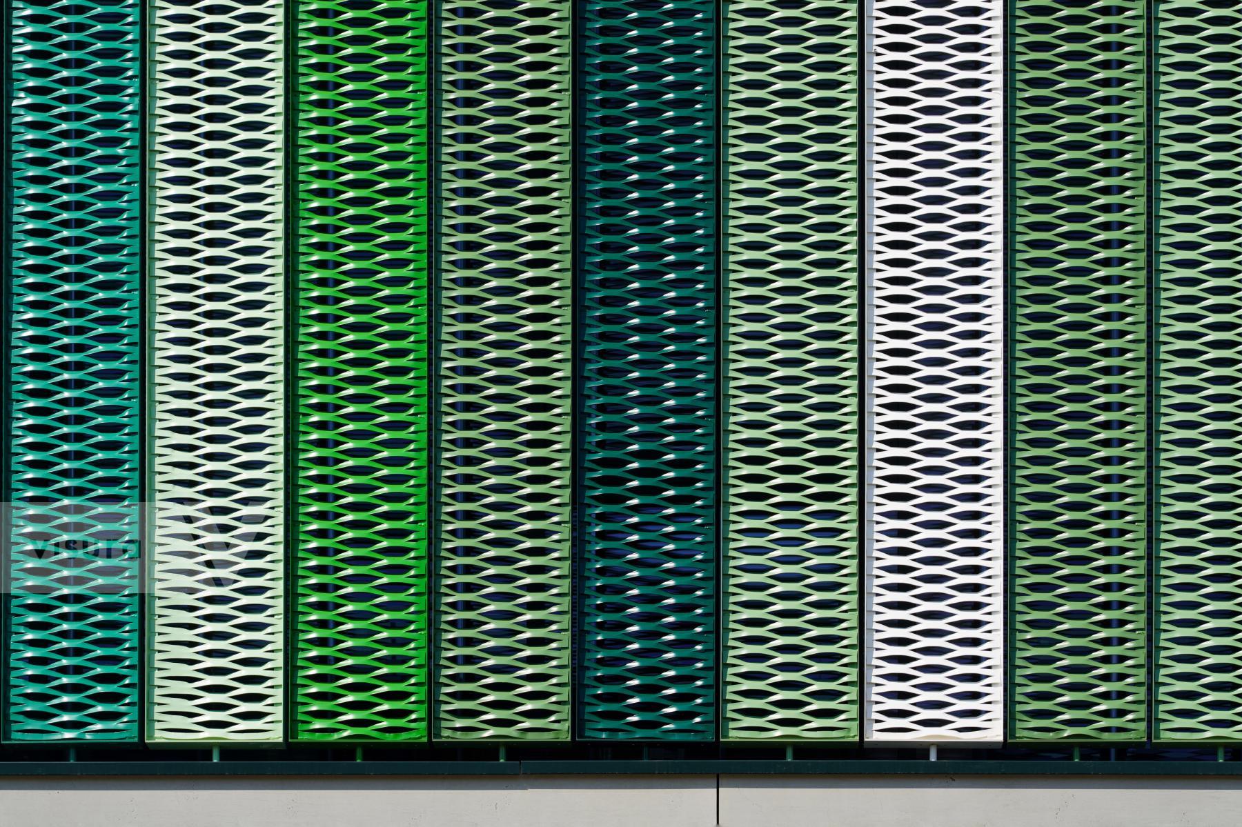 Purchase Front hung lamella facade of an office building, by Michael Nguyen