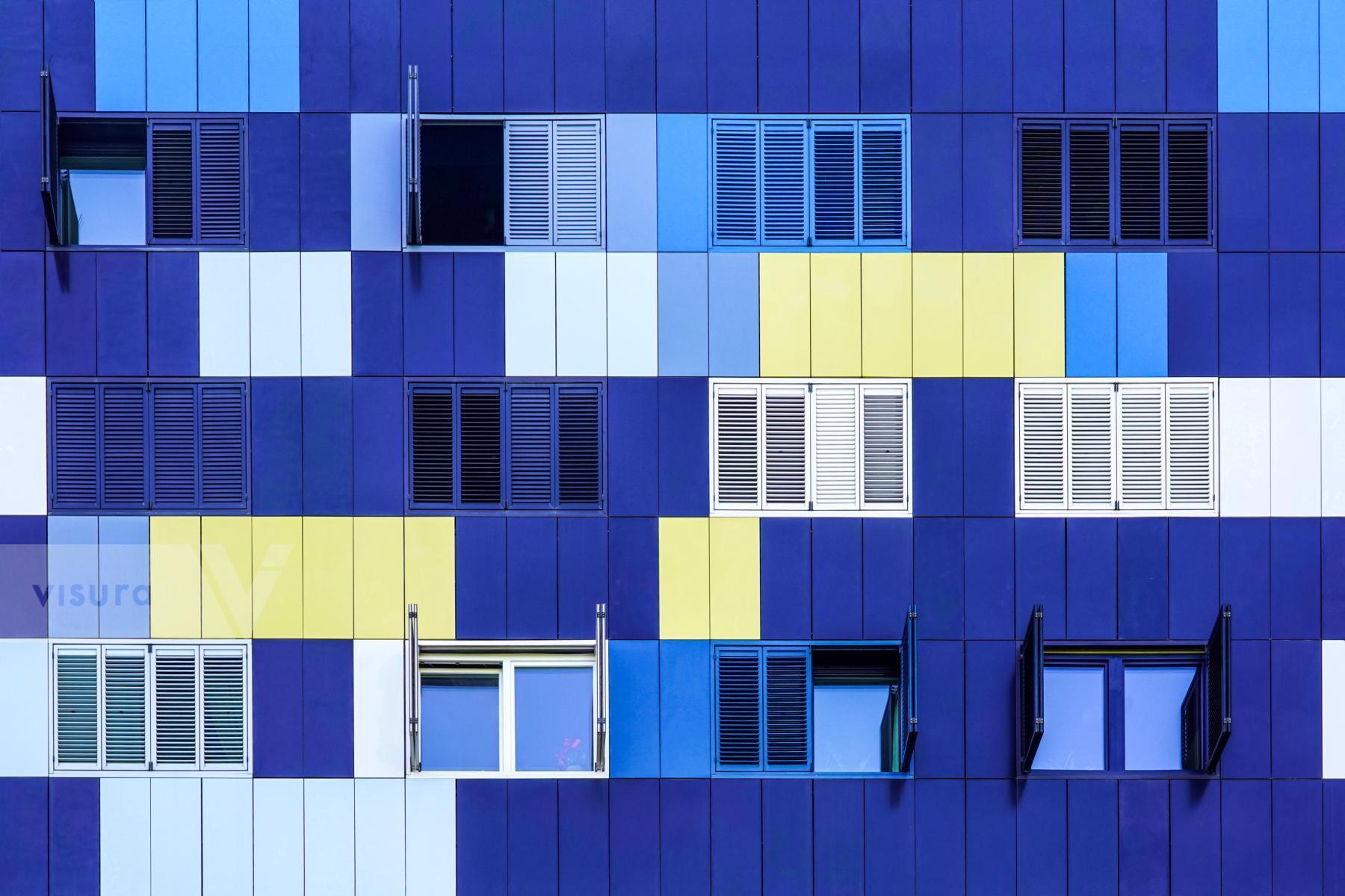 Purchase Architectural City Tours: Cubist Dreamscape: Vibrant Facade in Zagreb by Michael Nguyen